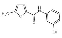 N-(3-hydroxyphenyl)-5-methylfuran-2-carboxamide结构式