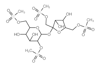 6-[3,4-dihydroxy-2,5-bis(methylsulfonyloxymethyl)oxolan-2-yl]oxy-5-methylsulfonyloxy-2-(methylsulfonyloxymethyl)oxane-3,4-diol structure