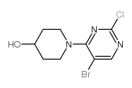 1-(5-溴-2-氯吡啶-4-基)哌啶-4-醇结构式