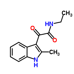 N-Ethyl-2-(2-methyl-1H-indol-3-yl)-2-oxoacetamide Structure