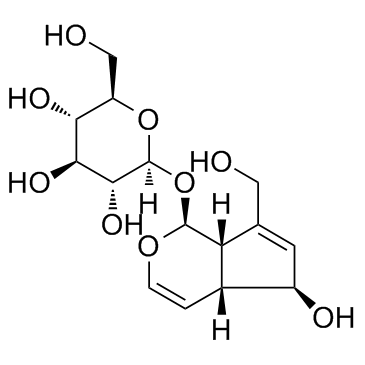 桃叶珊瑚苷； 杜仲苷结构式