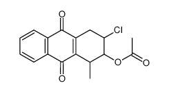 3-chloro-1-methyl-9,10-dioxo-1,2,3,4,9,10-hexahydroanthracen-2-yl acetate结构式