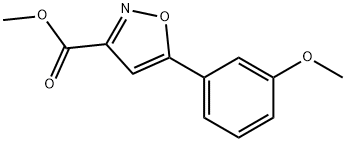 5-(3-甲氧基苯基)异噁唑-3-羧酸甲酯结构式