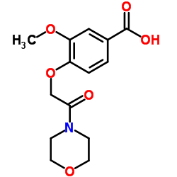3-METHOXY-4-(2-MORPHOLIN-4-YL-2-OXO-ETHOXY)-BENZOIC ACID Structure