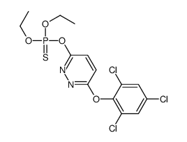 diethoxy-sulfanylidene-[6-(2,4,6-trichlorophenoxy)pyridazin-3-yl]oxy-λ5-phosphane结构式