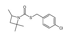 2,2,4-Trimethyl-azetidine-1-carbothioic acid S-(4-chloro-benzyl) ester结构式