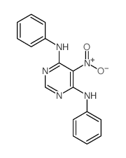 5-nitro-4-N,6-N-diphenylpyrimidine-4,6-diamine Structure