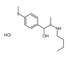 2-(butylamino)-1-(4-methylsulfanylphenyl)propan-1-ol,hydrochloride Structure