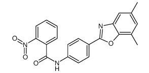 N-[4-(5,7-dimethyl-1,3-benzoxazol-2-yl)phenyl]-2-nitrobenzamide结构式