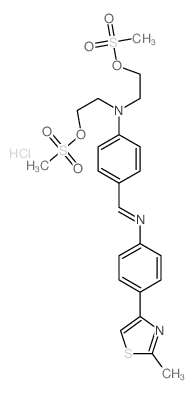 Ethanol, 2, 2-[[4-[[[4-(2-methyl-4-thiazolyl)phenyl]imino]methyl]phenyl]imino ]bis-, dimethanesulfonate (ester), monohydrochloride Structure