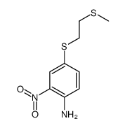 4-(2-methylsulfanylethylsulfanyl)-2-nitroaniline结构式