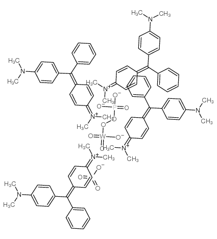 [4-[[4-(dimethylamino)phenyl]-phenylmethylidene]cyclohexa-2,5-dien-1-ylidene]-dimethylazanium,hydroxy(dioxo)tungsten,hydroxy hydrogen phosphate Structure