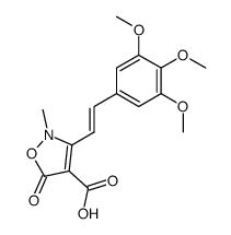 2-methyl-5-oxo-3-(3,4,5-trimethoxy-trans-styryl)-2,5-dihydro-isoxazole-4-carboxylic acid Structure