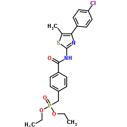 Diethyl 4-(4-(4-chlorophenyl)-5-Methylthiazol-2-ylcarbamoyl)benzylphosphonate structure