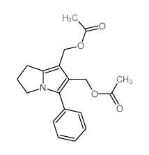 [2-(acetyloxymethyl)-3-phenyl-6,7-dihydro-5H-pyrrolizin-1-yl]methyl acetate结构式