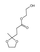 2-hydroxyethyl 3-(2-methyl-1,3-dioxolan-2-yl)propanoate结构式