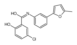 5-chloro-2-hydroxy-N-[3-(5-methylfuran-2-yl)phenyl]benzamide结构式