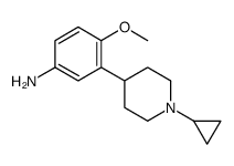 3-(1-环丙基-4-哌啶基)-4-甲氧基苯胺结构式
