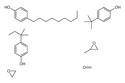 4-tert-butylphenol,formaldehyde,4-(2-methylbutan-2-yl)phenol,2-methyloxirane,4-nonylphenol,oxirane Structure