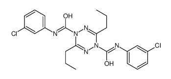 N1,N4-双(3-氯苯基)-3,6-二丙基-1,2,4,5-四嗪-1,4-二羧酰胺结构式