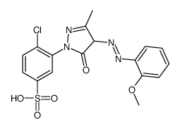 1-(2-CHLORO-5-SULFOPHENYL)-3-METHYL-4-(2-METHOXYPHENYL)AZO-2-PYRAZOLIN-5-ONE结构式