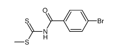 (4-bromo-benzoyl)-dithiocarbamic acid methyl ester Structure