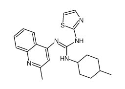N-(4-methyl-cyclohexyl)-N'-(2-methyl-quinolin-4-yl)-N''-thiazol-2-yl-guanidine Structure