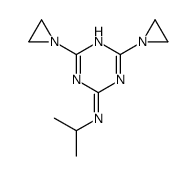 4,6-bis(aziridin-1-yl)-N-propan-2-yl-1,3,5-triazin-2-amine结构式