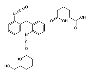 hexanedioic acid,hexane-1,6-diol,1-isocyanato-2-[(2-isocyanatophenyl)methyl]benzene Structure