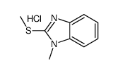 3-methyl-2-methylsulfanyl-1H-benzimidazol-3-ium,chloride结构式