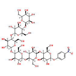 4-硝基苯基α-D-麦芽六糖苷结构式