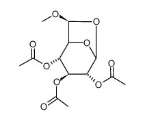 .beta.-D-Glucopyranose, 1,6-anhydro-6-C-methoxy-, triacetate, (R)- structure