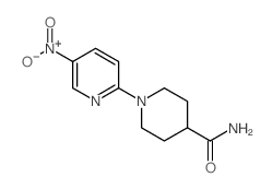 1-(5-硝基吡啶-2-基)哌啶-4-羧酰胺结构式