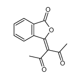 3-(3-oxo-1,3-dihydroisobenyofuran-1-ylidene)pentane-2,4-dione结构式