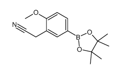2-[2-methoxy-5-(4,4,5,5-tetramethyl-1,3,2-dioxaborolan-2-yl)phenyl]acetonitrile Structure