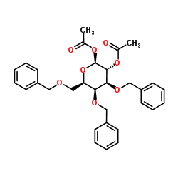 1,2-Di-O-acetyl-3,4,6-tri-O-benzyl-β-D-galactopyranose Structure