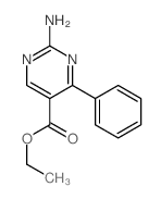 5-Pyrimidinecarboxylicacid, 2-amino-4-phenyl-, ethyl ester Structure