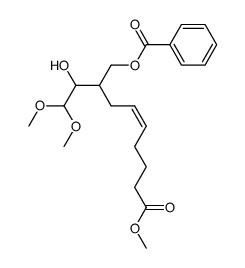 (Z)-2-(1-hydroxy-2,2-dimethoxyethyl)-9-methoxy-9-oxonon-4-en-1-yl benzoate结构式