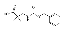 3-(benzyloxycarbonylamino)-2,2-dimethylpropanoic acid结构式
