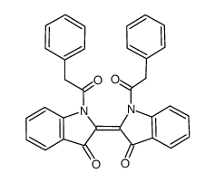 N,N'-bis(phenylacetyl)-2,2'-bi-indolinylidene-3,3'-dione Structure