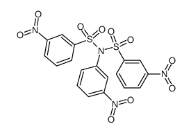 3-nitro-N,N-bis-(3-nitro-benzenesulfonyl)-aniline结构式