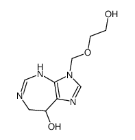 3,6,7,8-tetrahydro-3-((2-hydroxyethoxy)methyl)imidazo(4,5-d)(1,3)diazepin-8-ol结构式