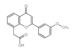 2-[2-(3-methoxyphenyl)-4-oxo-chromen-8-yl]acetic acid Structure