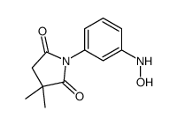 1-[3-(hydroxyamino)phenyl]-3,3-dimethylpyrrolidine-2,5-dione结构式