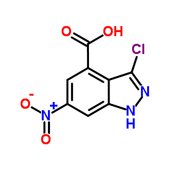 3-氯-6-硝基-4-(1h)吲唑 羧酸结构式