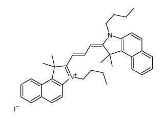 3-Butyl-2-[3-(3-butyl-1,3-dihydro-1,1-dimethyl-2H-benz[e]indol-2-ylidene)-1-propen-1-yl]-1,1-dimethyl-1H-benz[e]indolium iodide结构式