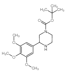 3-(3,4,5-三甲氧基苯基)-哌嗪-1-羧酸叔丁酯结构式