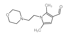 2,5-dimethyl-1-(2-morpholin-4-ylethyl)-1H-pyrrole-3-carbaldehyde结构式
