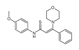 N-(4-methoxyphenyl)-3-morpholin-4-yl-3-phenylprop-2-enethioamide结构式
