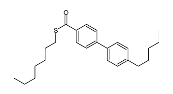 S-heptyl 4-(4-pentylphenyl)benzenecarbothioate Structure